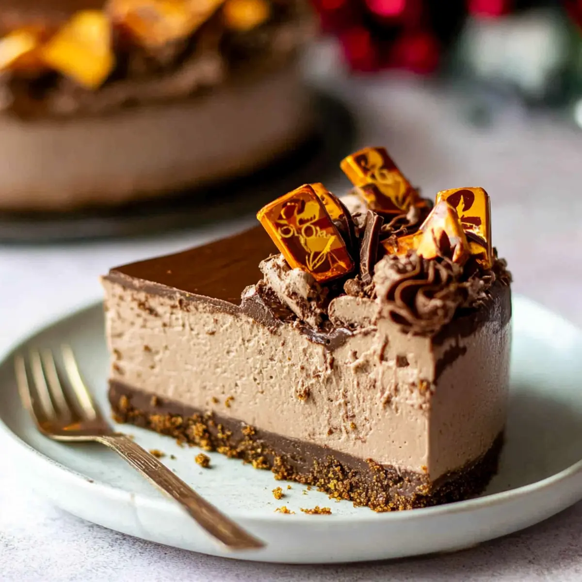 Indulgent No-Bake Toblerone Cheesecake: Your Perfect Christmas Dessert 4 Toblerone Cheesecake (No Bake Chocolate Cheesecake) - Perfect Christmas Dessert