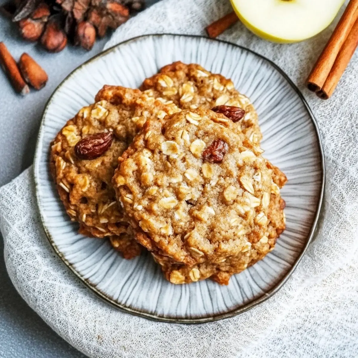 Vegan Applesauce Oat Cookies (oil-free, GF)