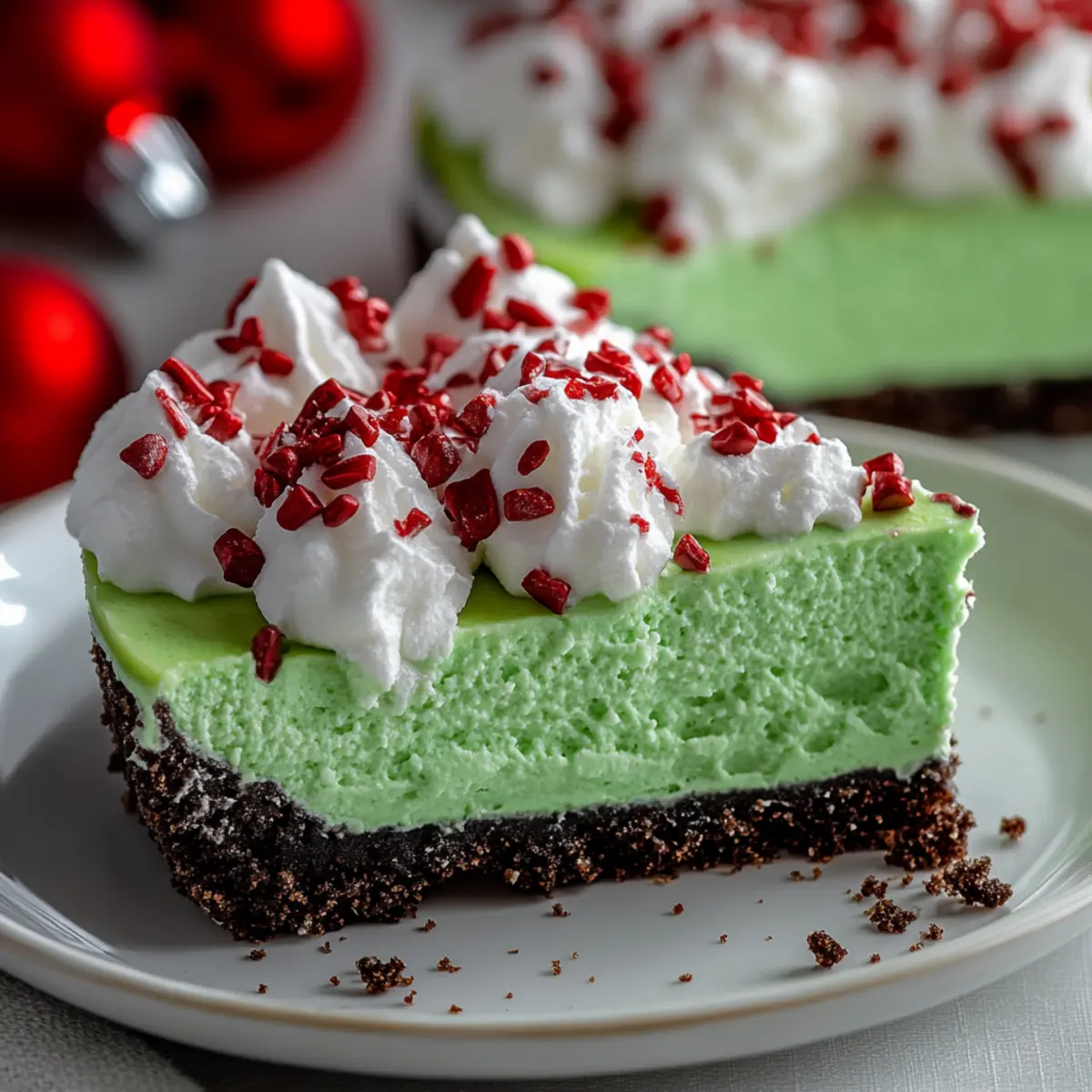 Festively Easy No-Bake Grinch Cheesecake for Cheerful Gatherings 13 No-Bake Grinch Cheesecake : Easy Christmas Dessert