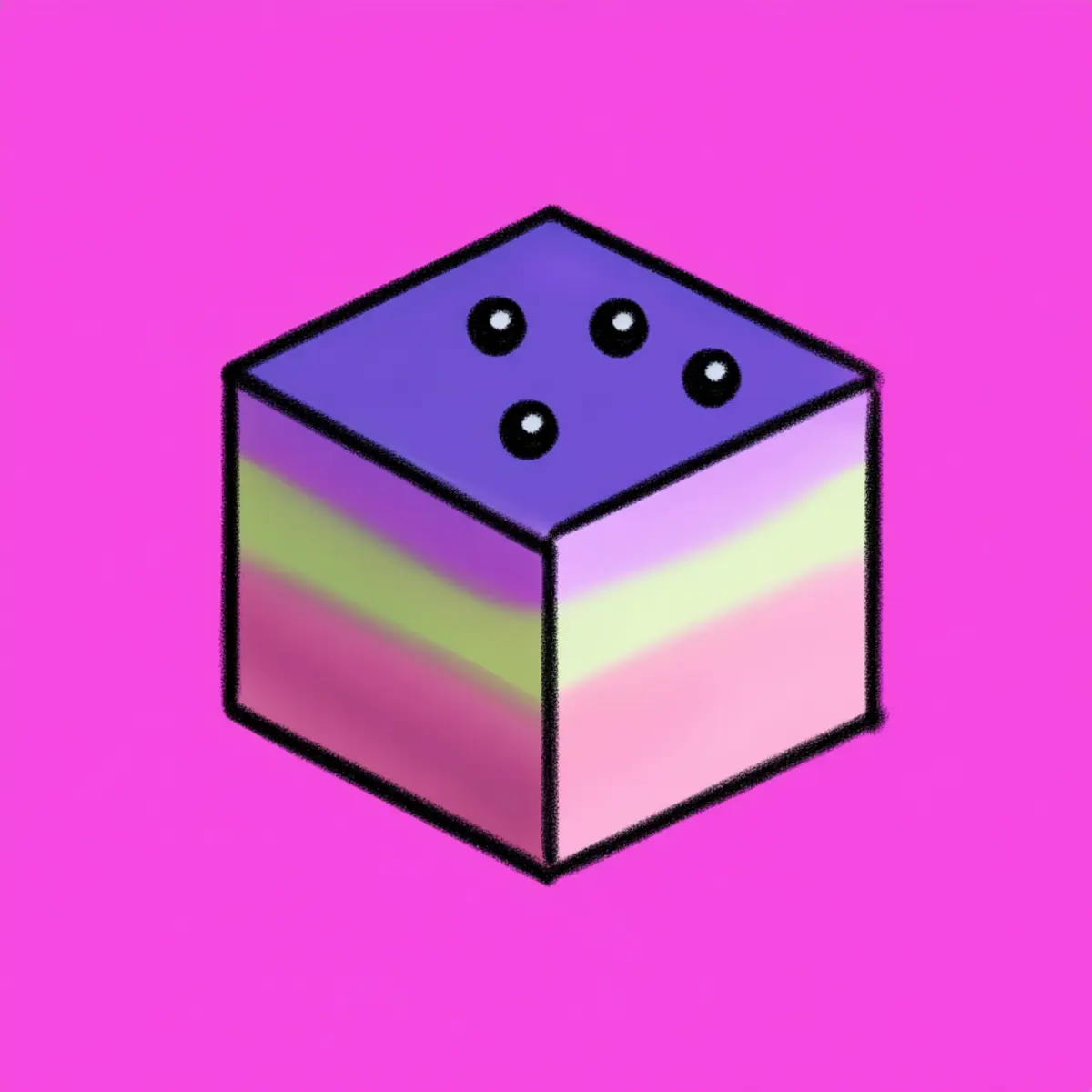 Rainbow Layered Fudge