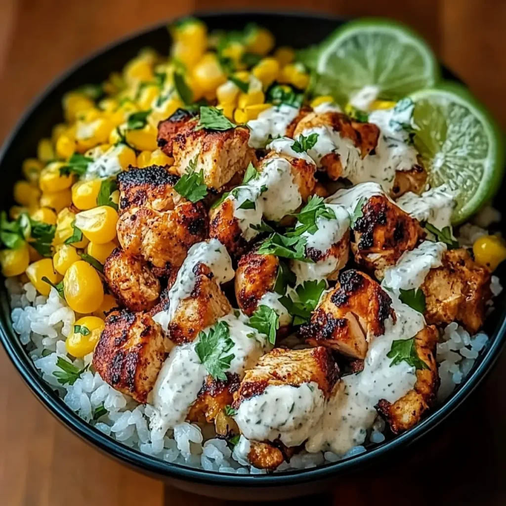Street Corn Rice Bowl: Easy & Flavorful Summer Dinner with Chicken