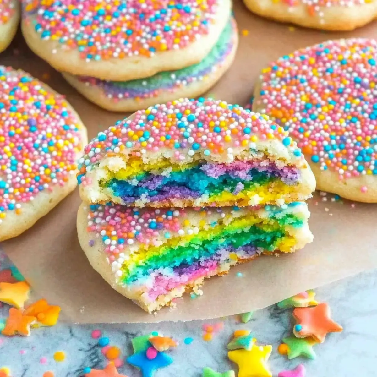 Rainbow Butter Cookies