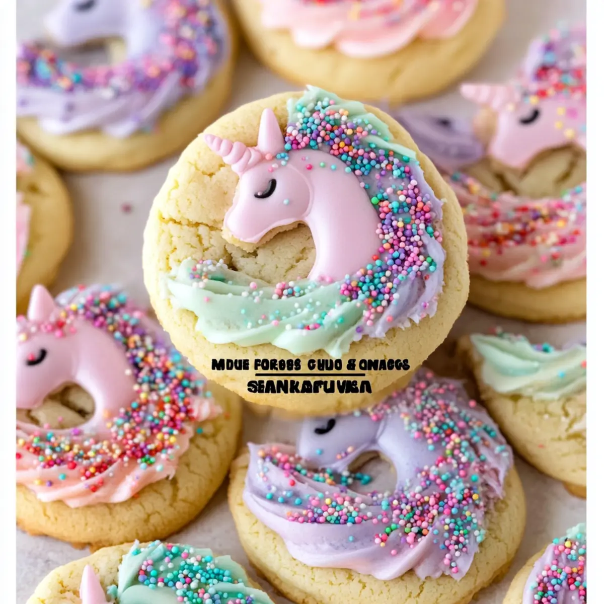 Unicorn Cookies Pastel Sprinkles