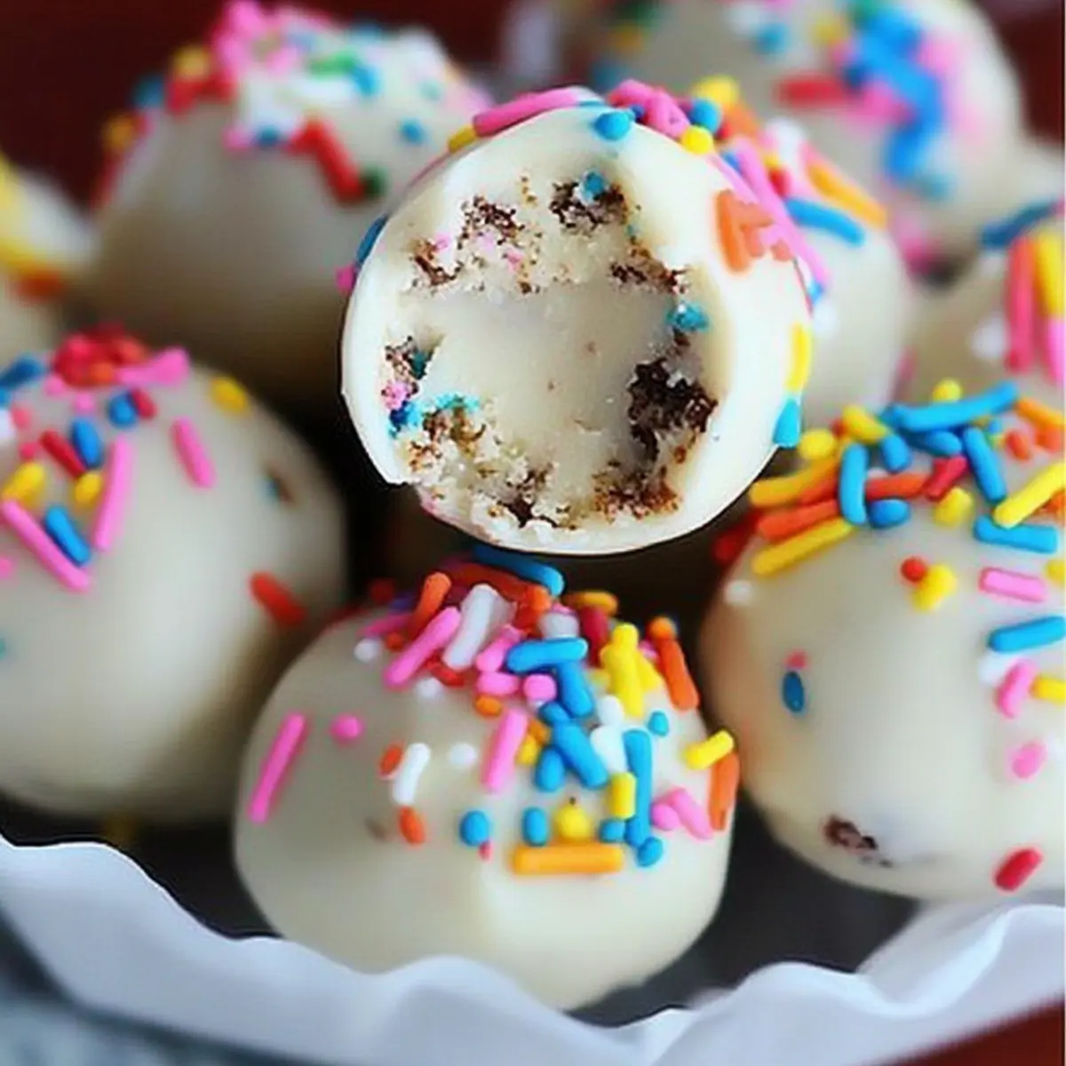 No Bake Cake Batter Truffles