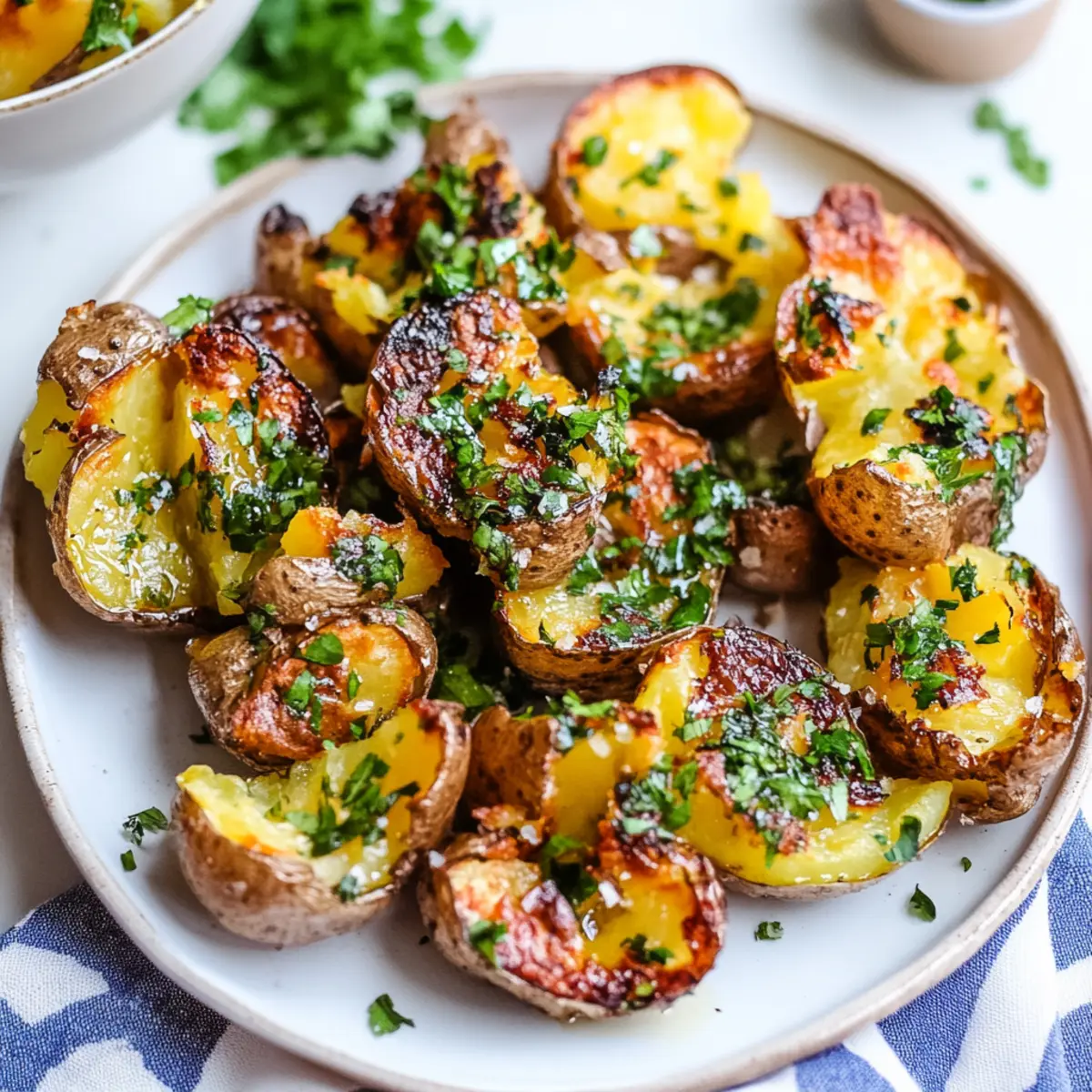Perfectly Crispy Smashed Potatoes: Irresistibly Easy & Vegan 3