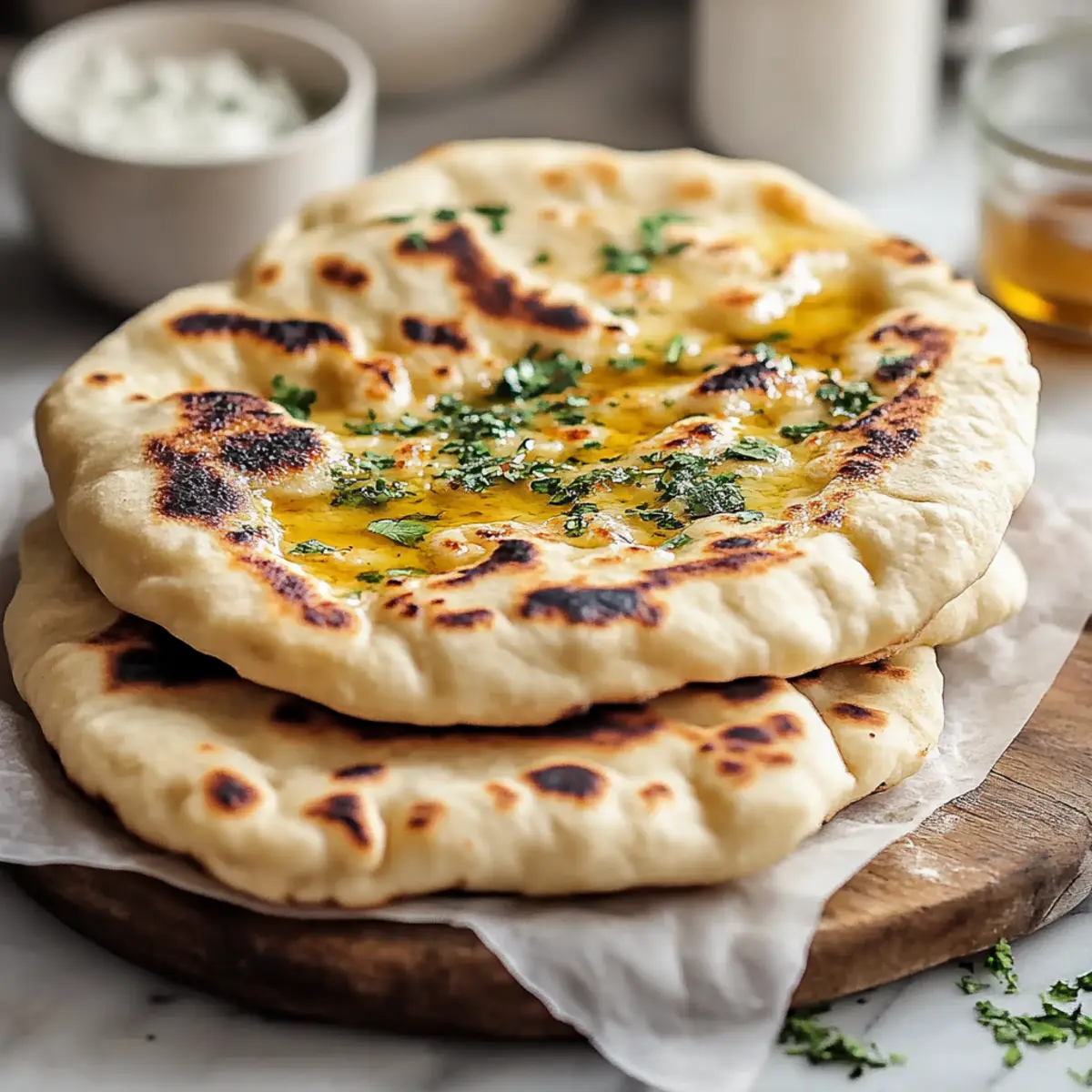 Fluffy Cottage Cheese Garlic Naan: A Savory Homemade Delight 1 Cottage Cheese Garlic Naan 🥖